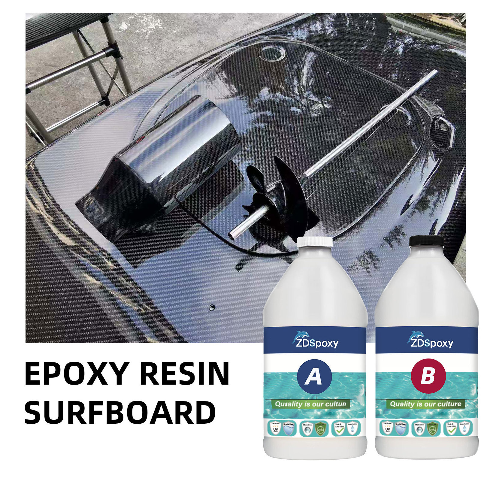 Factory Original Price High Temperature Resistant Carbon Fiber Liquid Epoxy Resin Adhesive Coating Carbon Fiber Resin