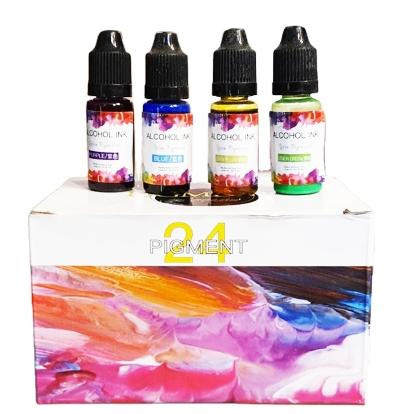 ZDS Premium Vibrant Colors UV Ink High Concentrated Ink Epoxy Resin Paint Colour Pigments & Dyestuffs Alcohol Ink Dye