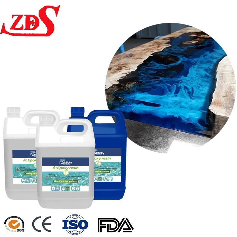 Manufacturer ODM Food Safe No Bubble Epoxy Resin Kit Deep Casting Crystal Clear Resin & Hardener For Jewelry Countertop