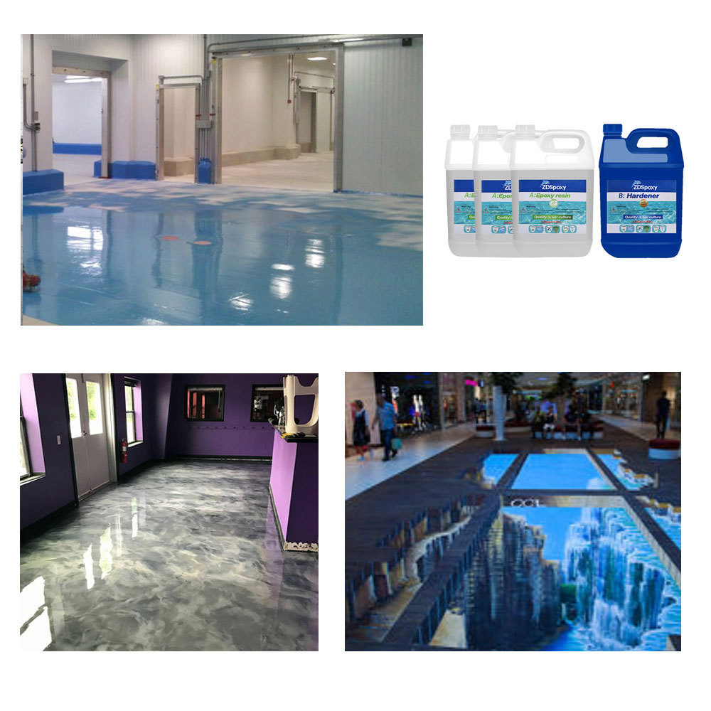 High Quality Bushing Gold Floor Coating Floor Epoxy Sealant 3D Epoxi Floor Epoxy Resin For Tiles