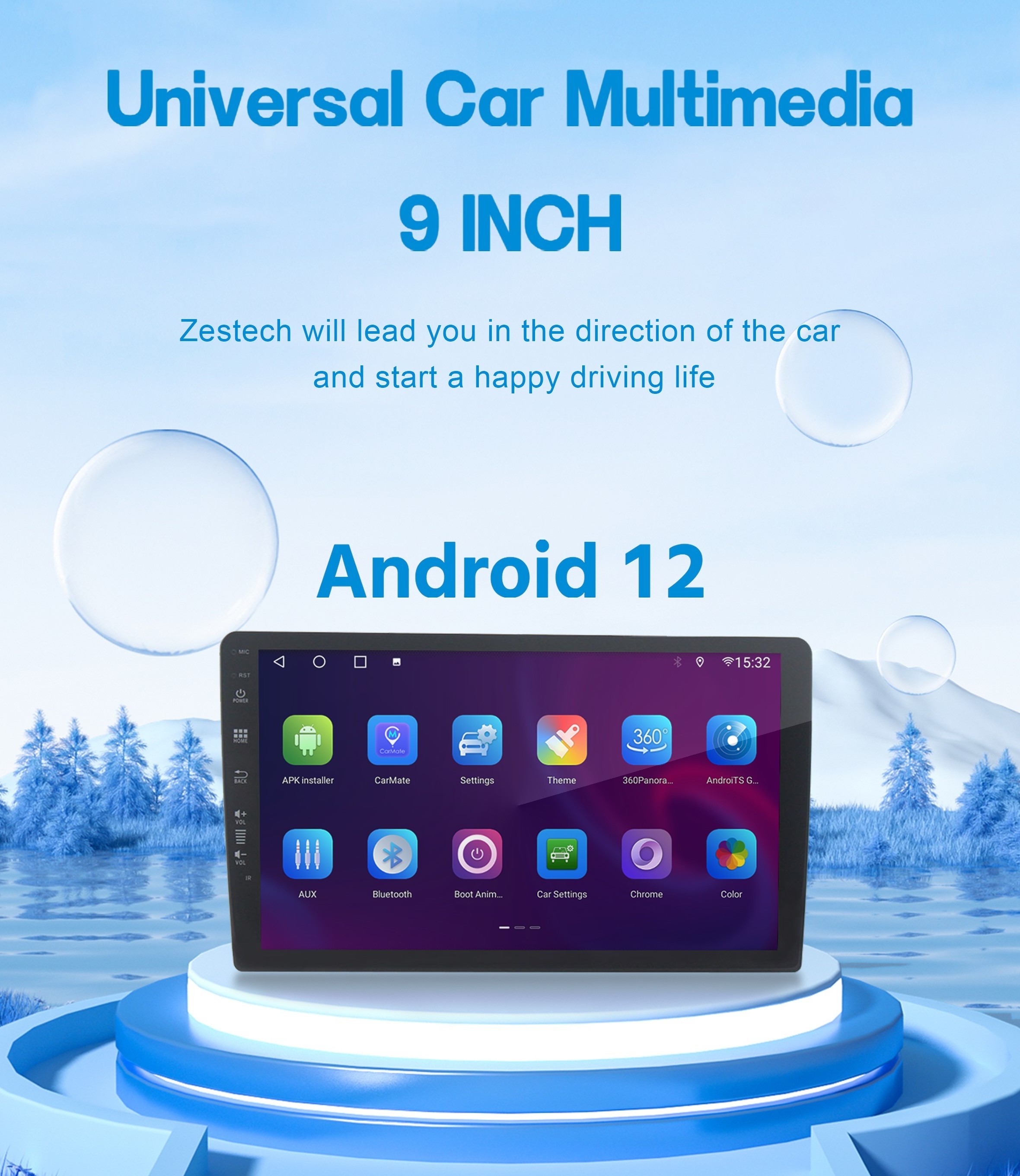 OEM TS10 1280*720 Android car 9 inch car audio system player for Universal car audio gps stereo wifi AM FM 4G