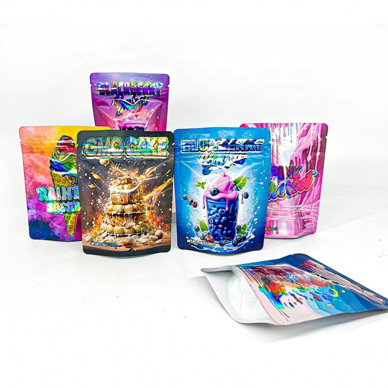 Custom Printed 3.5g Moisture-Proof Mylar Bags Gravure Printing for Candy Chocolate Dry Food Packaging