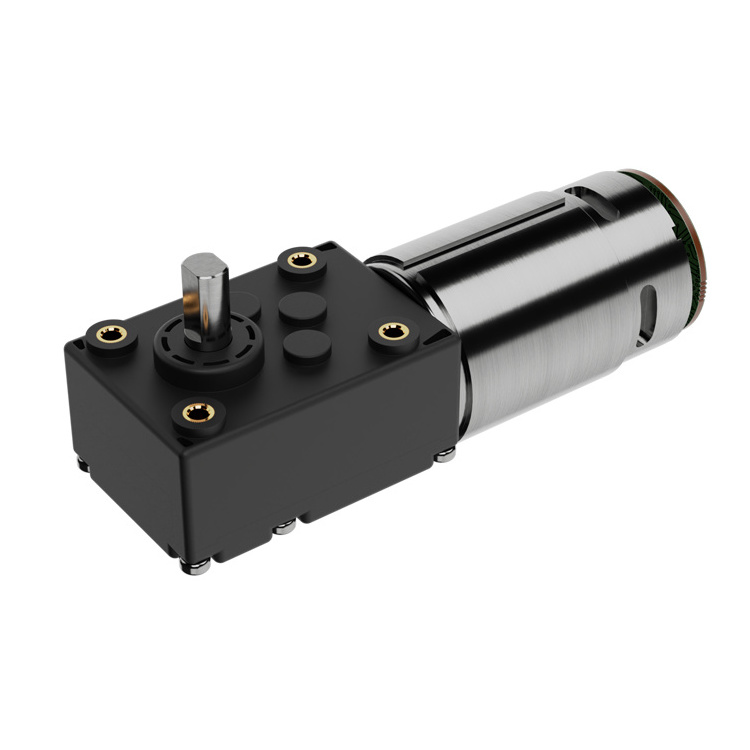 zhaowei 5840 12v 24V right angle gear motor high torque low rpm  pmdc brushless worm gear bldc motor Encoderfor Automatic door