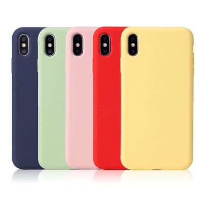 Mobile Phone Cover For Apple iPhone X case, Real Liquid Original Silicone Case for All iPhones