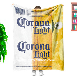 drop shopping cerveza extra Beer mexican custom design flannel blanket super soft blanket sofas for winter king size