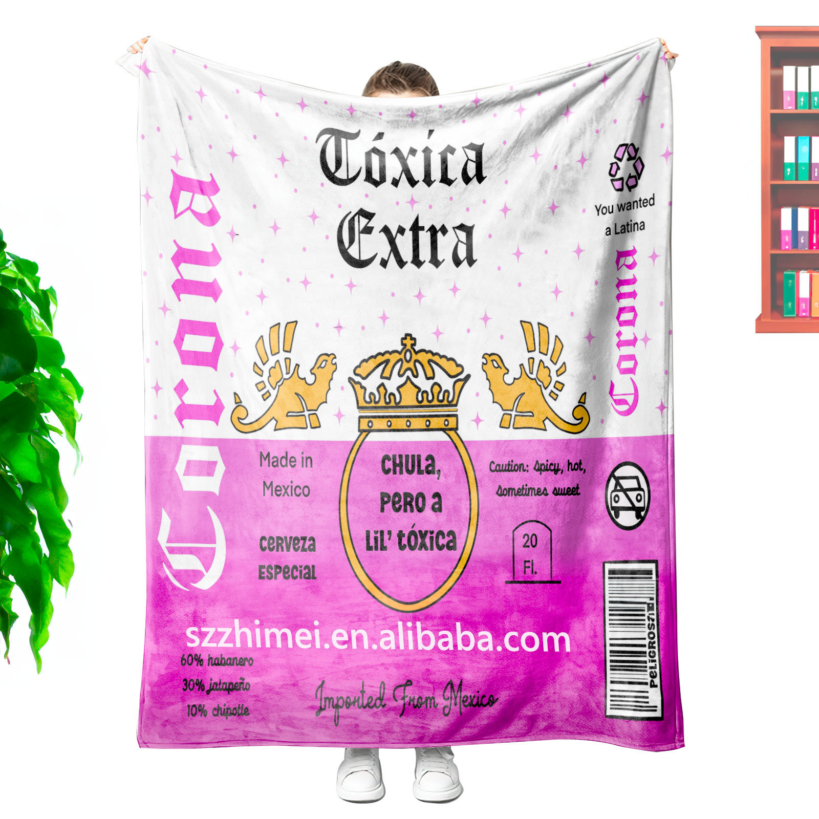 drop shopping cerveza extra Beer mexican custom design flannel blanket super soft blanket sofas for winter king size