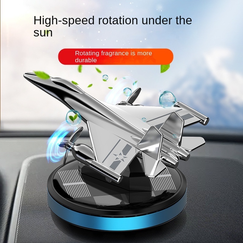 custom wholesale metal solar powered aircraft diffuser essential oil with fragrance airplane helicopter air freshener