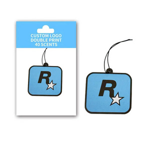 Long lasting eco-friendly Different Scent paper Custom Logo hanging Cute Car Air Freshener