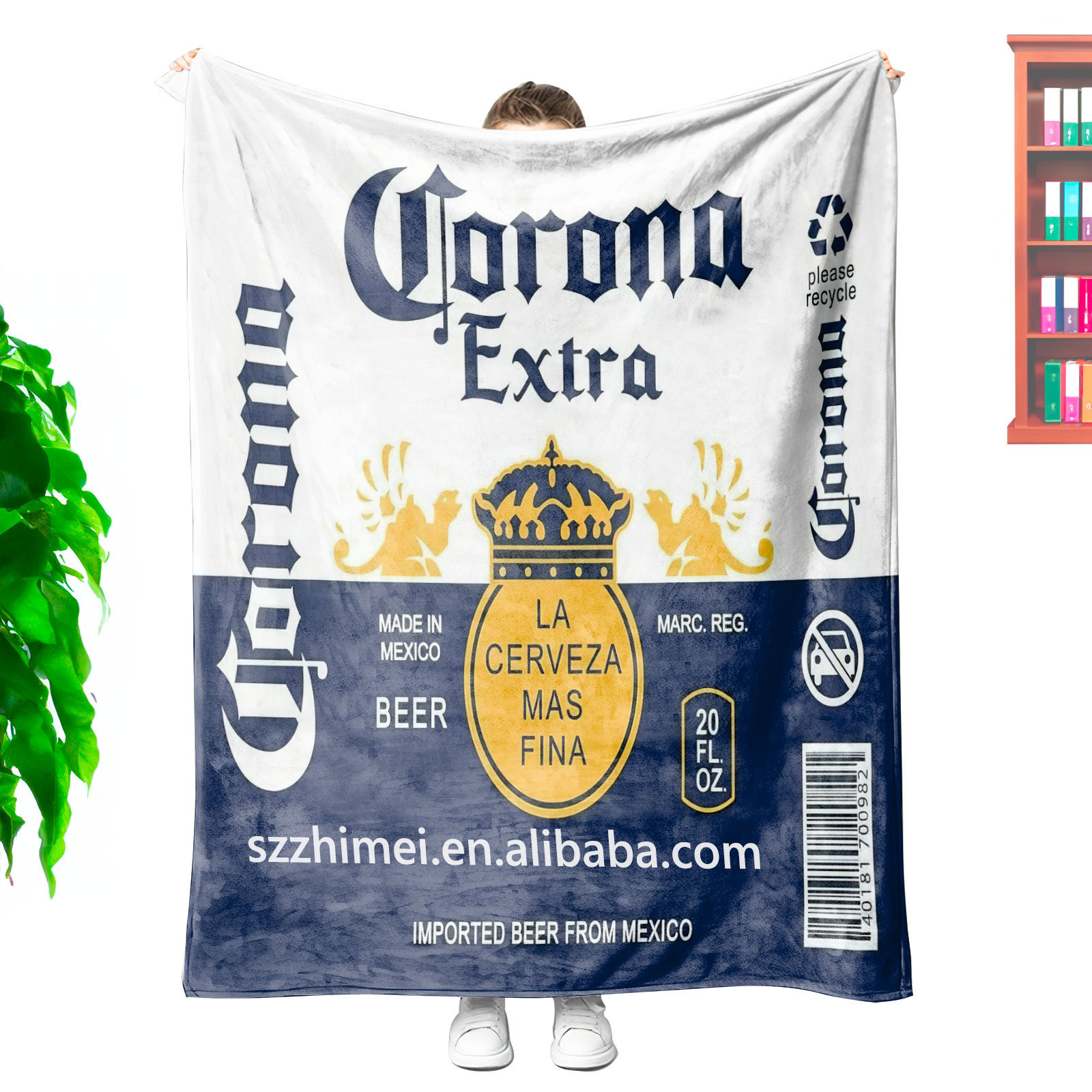 drop shopping cerveza extra Beer mexican custom design flannel blanket super soft blanket sofas for winter king size