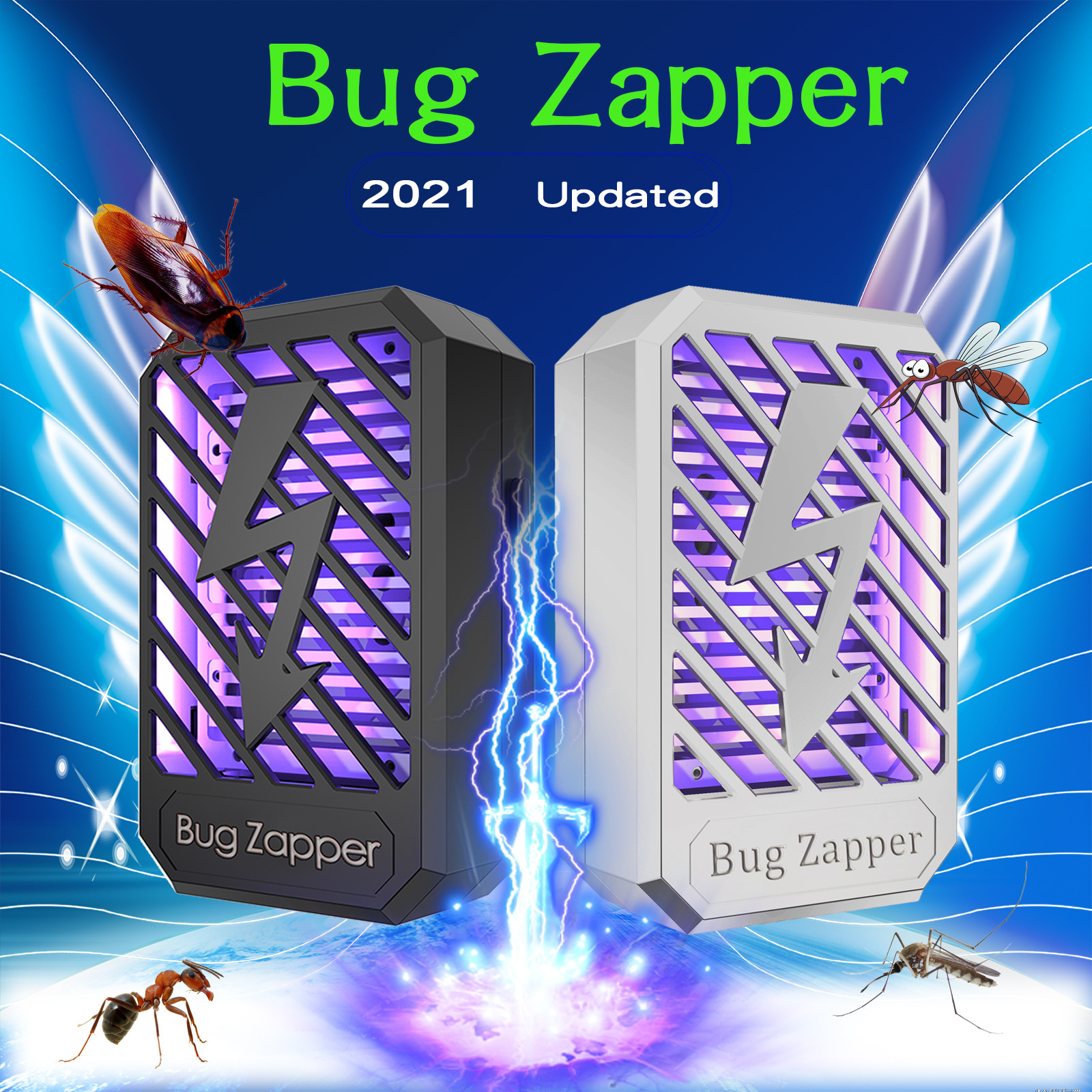 New products LED Lamp Bug Zapper Indoor Plug In Mosquito Killer Electric Insect Trap Attract Capture Any Fly Pest Insect Hunting