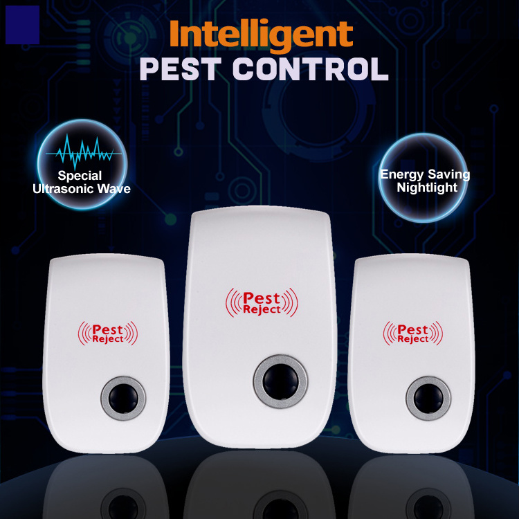 Hot Selling Household Multiple Electrical Ultrasonic Pest Control CE Rhos Fcc Repellent Mouse Repeller