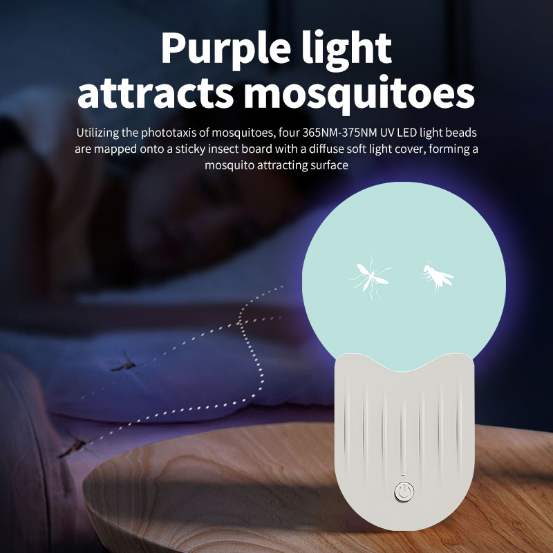 90 degree rotate 4 UV Lights sticky glue board Insect trap bug zapper mosquito killer pest control lamp