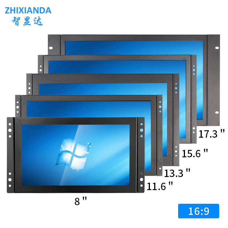 Factory 8 9.7 10.1 11.6 12 13.3 14 15 15.6 17 17.3 18.5 19 22 24 27 32 Inch Open Frame Touch Screen Industrial Display Monitor