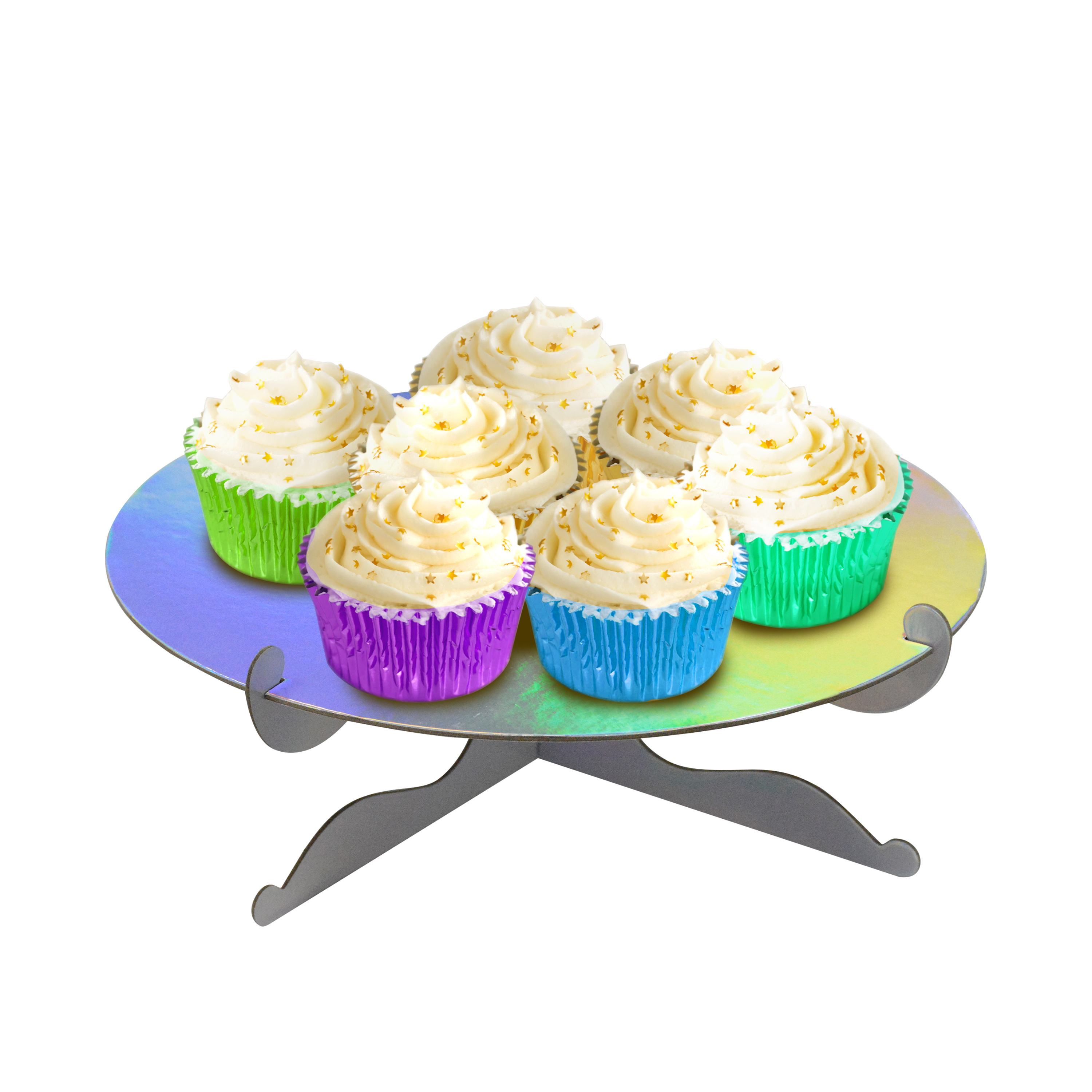 Cake stand Cardboard stand cake Paper Mini Cupcake 3 Tier Cinderella Carriage hanging cake stand Rainbow color