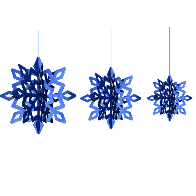 Winter Christmas Snowflakes Hanging 3D Paper Snowflake Garland Christmas Holiday Winter Wonderland Frozen Party Decoration