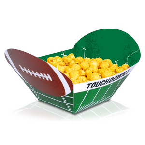 Eco-friendly Personalised Rugby Snack Trays Popcorn Candy Paper Box Popcorn Boxes for Birthday Parties