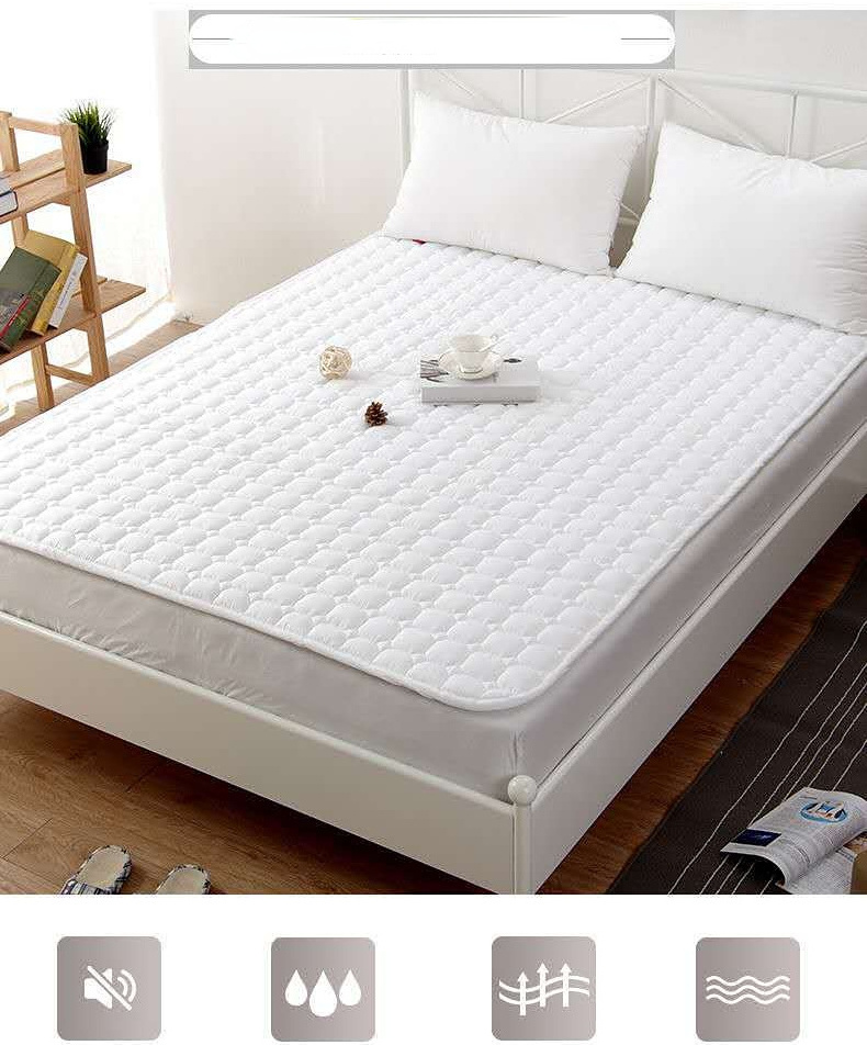 Washable Breathable Cooling Mattress Pad Cover Smooth Soft Quilted Bed Mattress Covers Protector