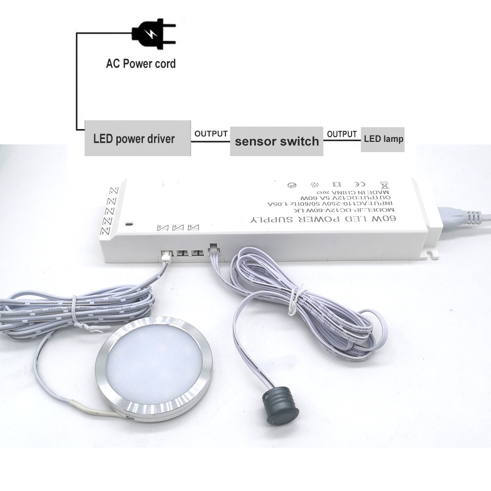 LED on/off switch 12V/24V touch sensor can be used to control LED power drive and control multiple lamps