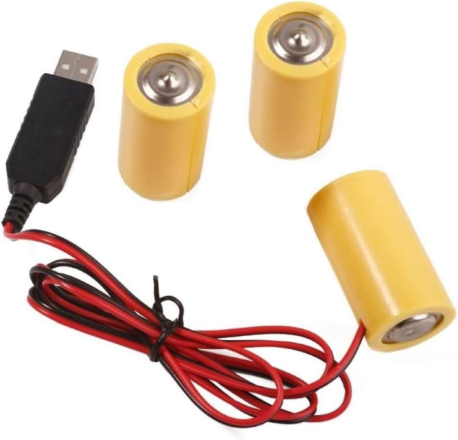 USB to 4.5V LR14 C Battery Eliminators Cable Cord Battery Power Supply Wire for Toy Controllers Water Heater Controllers