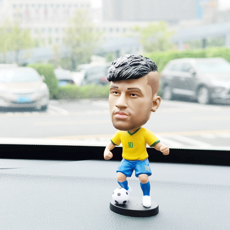 2022 Qatar Football CUP Star Bobble head Statue PVC Resin Two Material for Choice Messi Neymar Bobble Head