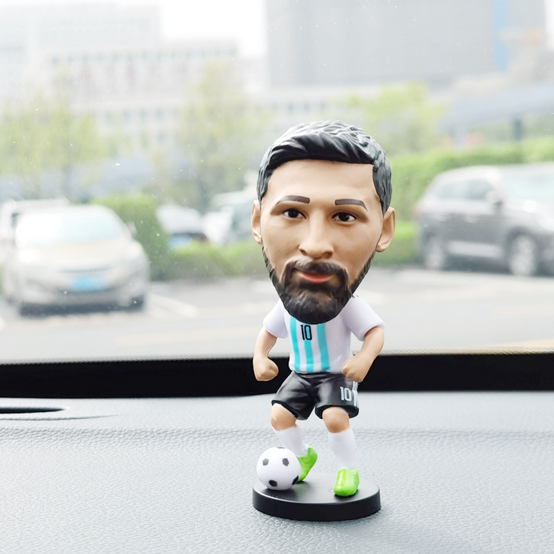 2022 Qatar Football CUP Star Bobble head Statue PVC Resin Two Material for Choice Messi Neymar Bobble Head