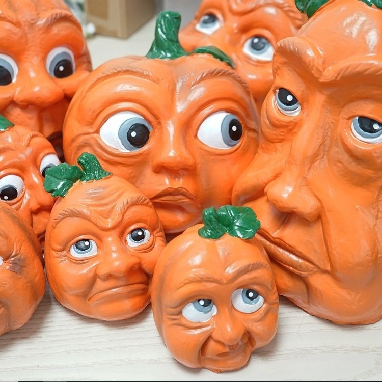 Halloween Resin Grimace Pumpkin  Outdoor Accessories Resin Courtyard Halloween Decoration