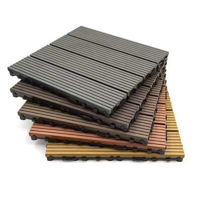 Outdoor Anti-UV Interlocking Wood Plastic Flooring Garden WPC Diy Deck Tile Cheap Decking Tiles