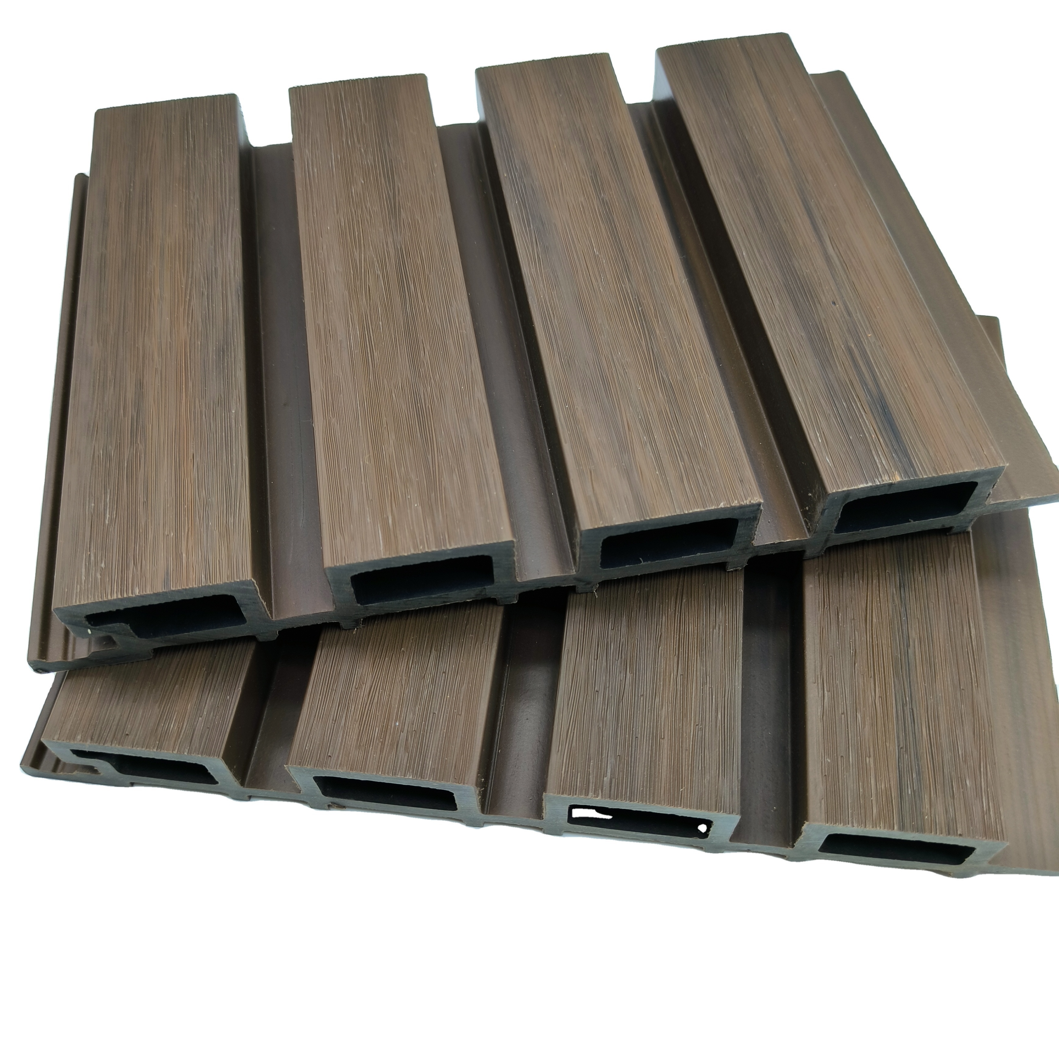 Outdoor Waterproof Interlocking Wooden Composite Covering Board Wainscoting 3d Fluted Cladding Wpc Wall Panel