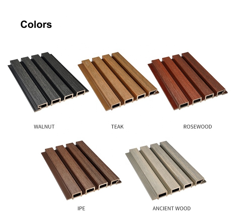 Outdoor Waterproof Interlocking Wooden Composite Covering Board Wainscoting 3d Fluted Cladding Wpc Wall Panel