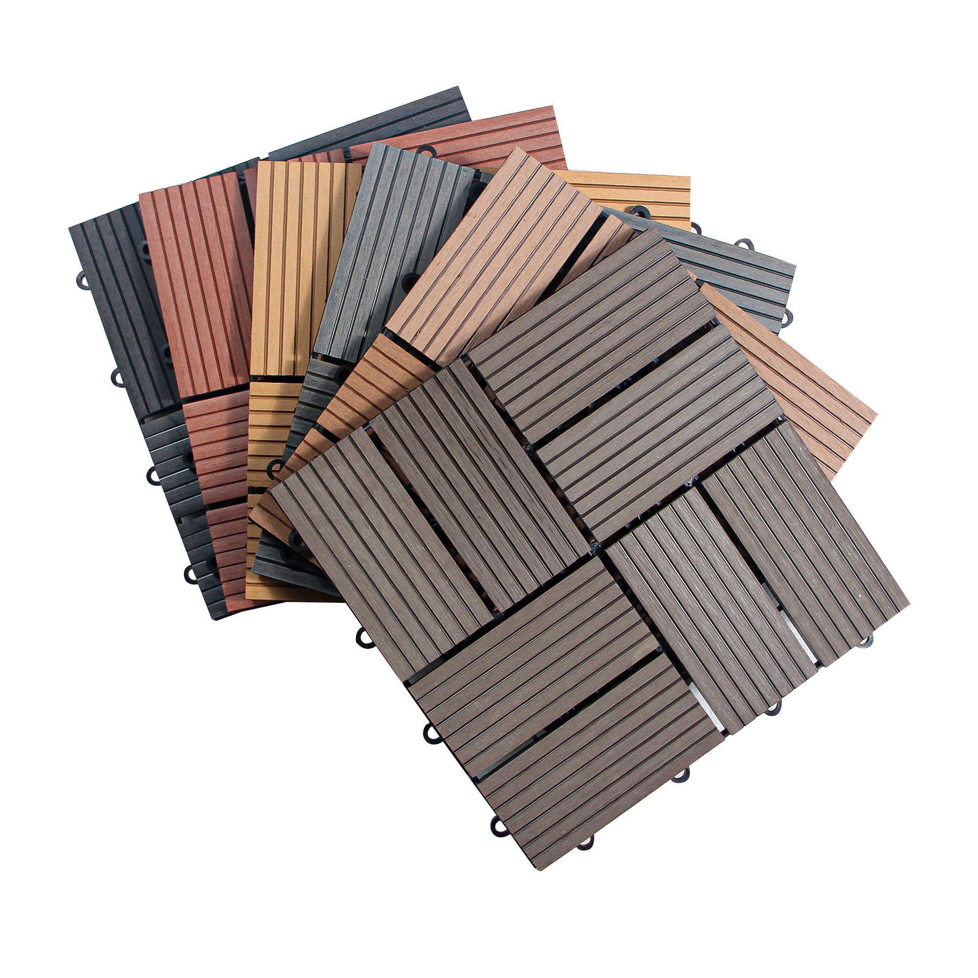 Hot Floor Tiles Wood Wpc Wood Plastic Crack Resistant Composite Decking Flooring Tiles Interlock Diy Tile Terrasse Gazebo Garden