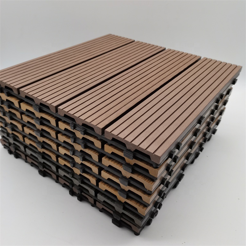 Easy install good use interlocking diy wpc decking tiles for exterior