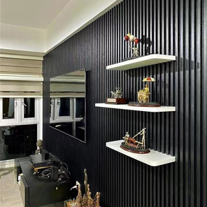 Cheap price indoor pvc wall panel 3d wall decoration WPC interior wall covering panels black