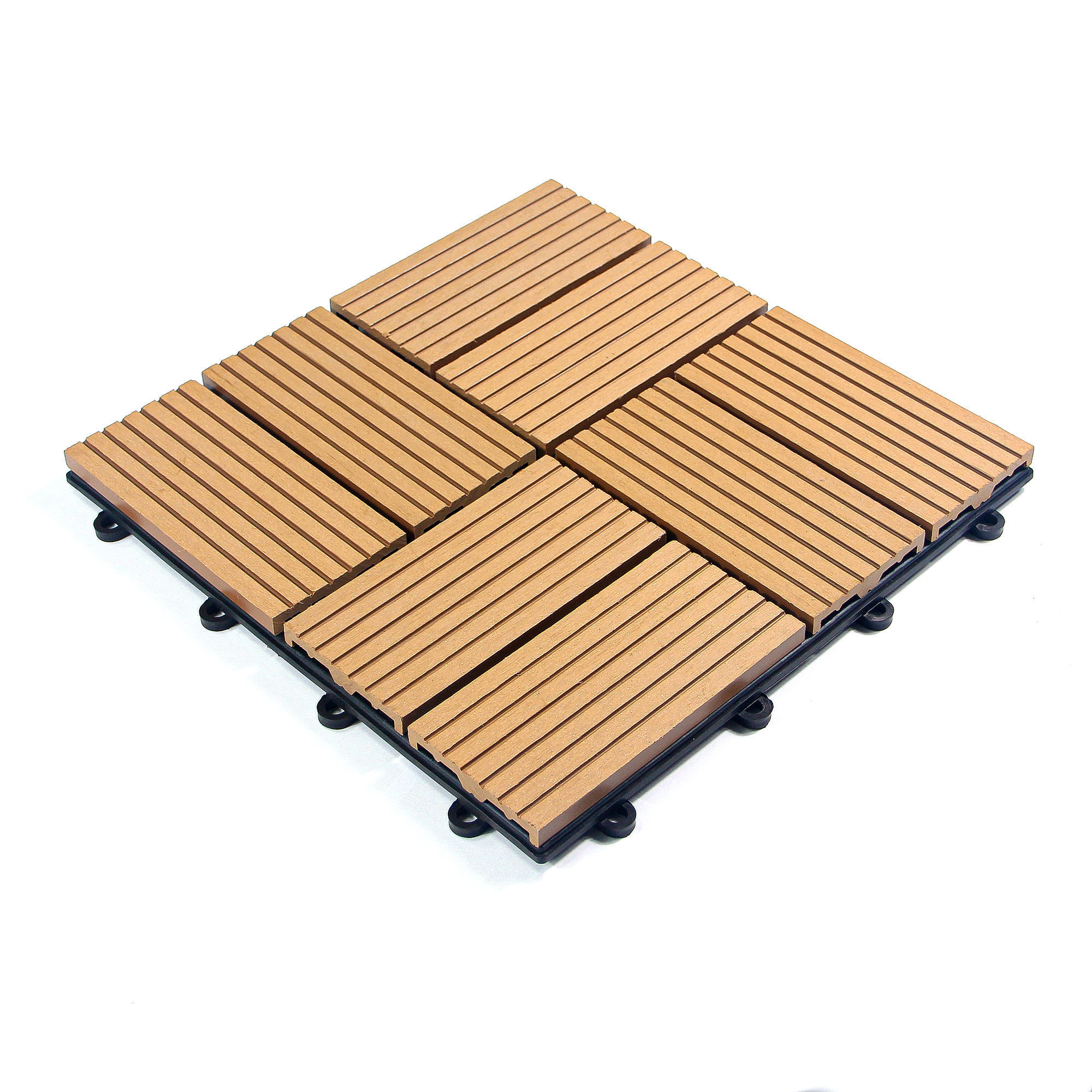 Hot Floor Tiles Wood Wpc Wood Plastic Crack Resistant Composite Decking Flooring Tiles Interlock Diy Tile Terrasse Gazebo Garden