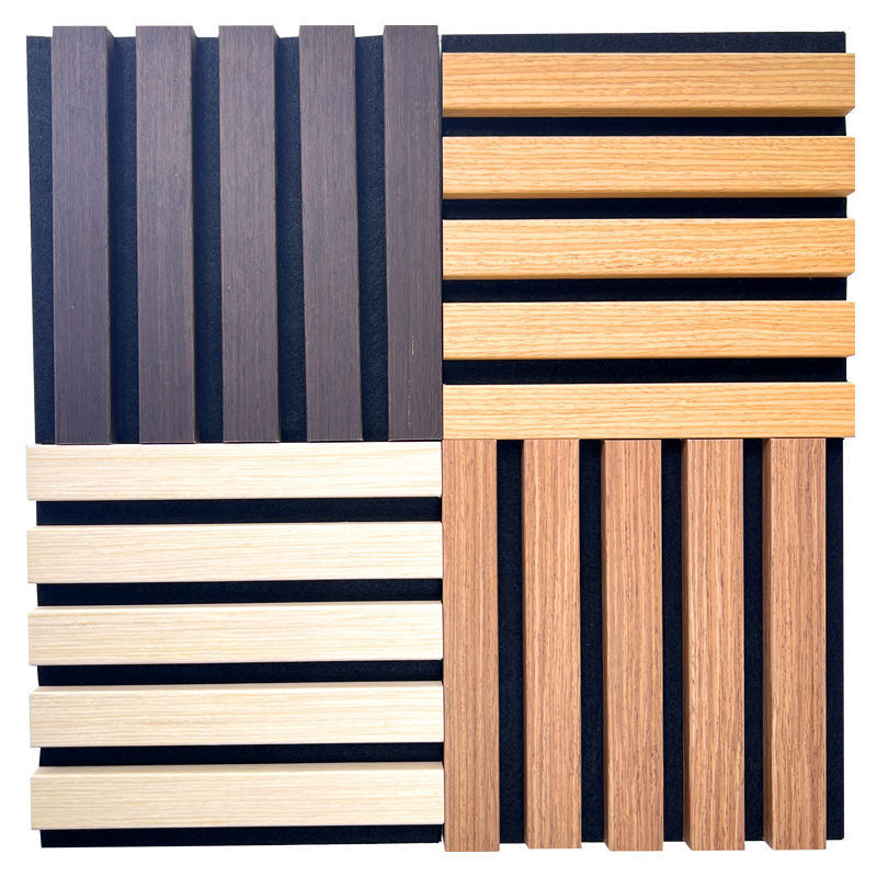 Wholesale Natural Akupanel Oak Grooved Indoor Wood Wool Absorbing Sound Proof Wall Acoustic Panels