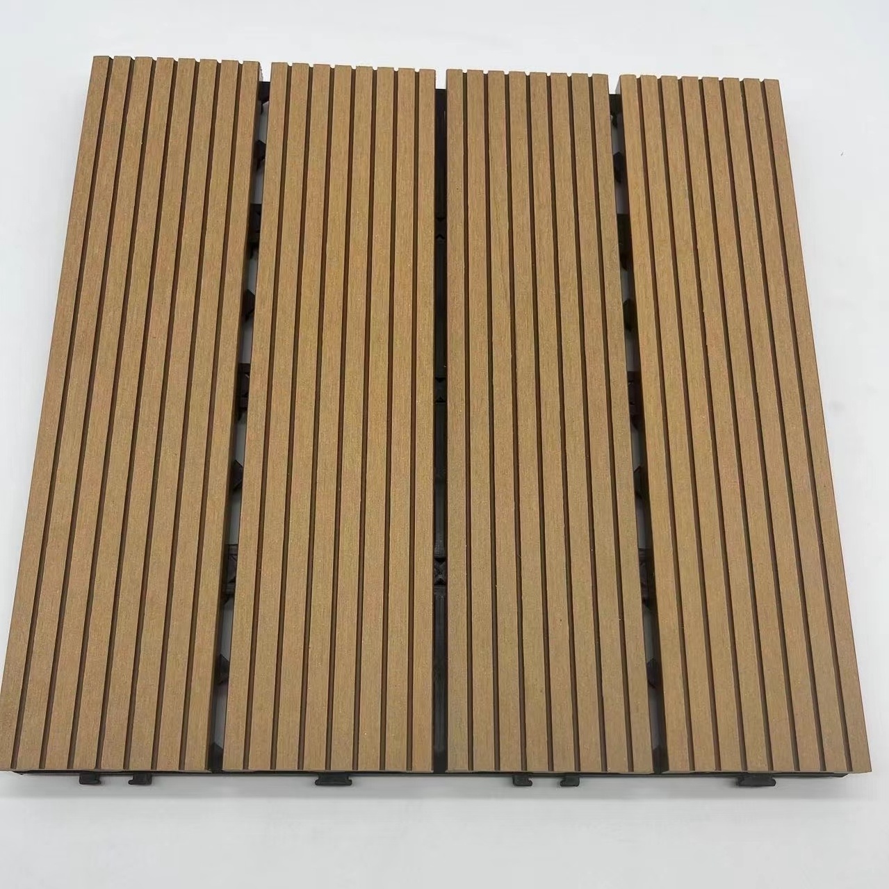 Outdoor Anti-UV Interlocking Wood Plastic Flooring Garden WPC Diy Deck Tile Cheap Decking Tiles