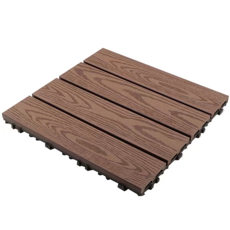 Outdoor Anti-UV Interlocking Wood Plastic Flooring Garden WPC Diy Deck Tile Cheap Decking Tiles