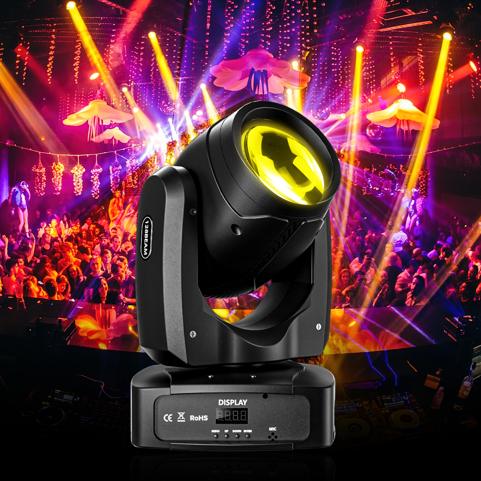 U`King Hot Sale 150W Beam Lamp Festival Party Lights Led Lighting Mini Moving Head For Night Club Disco Dj Wedding Stage Light