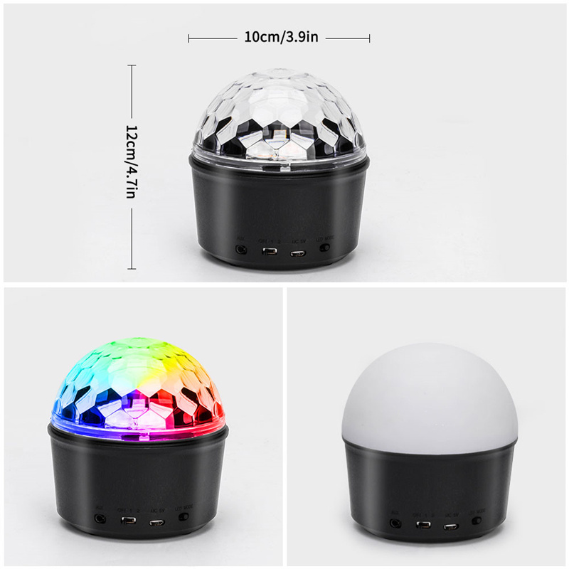 U`King 10W LED Mini DJ Ball Night Lamp USB Disco Lights With Music Speaker for home disco stage light