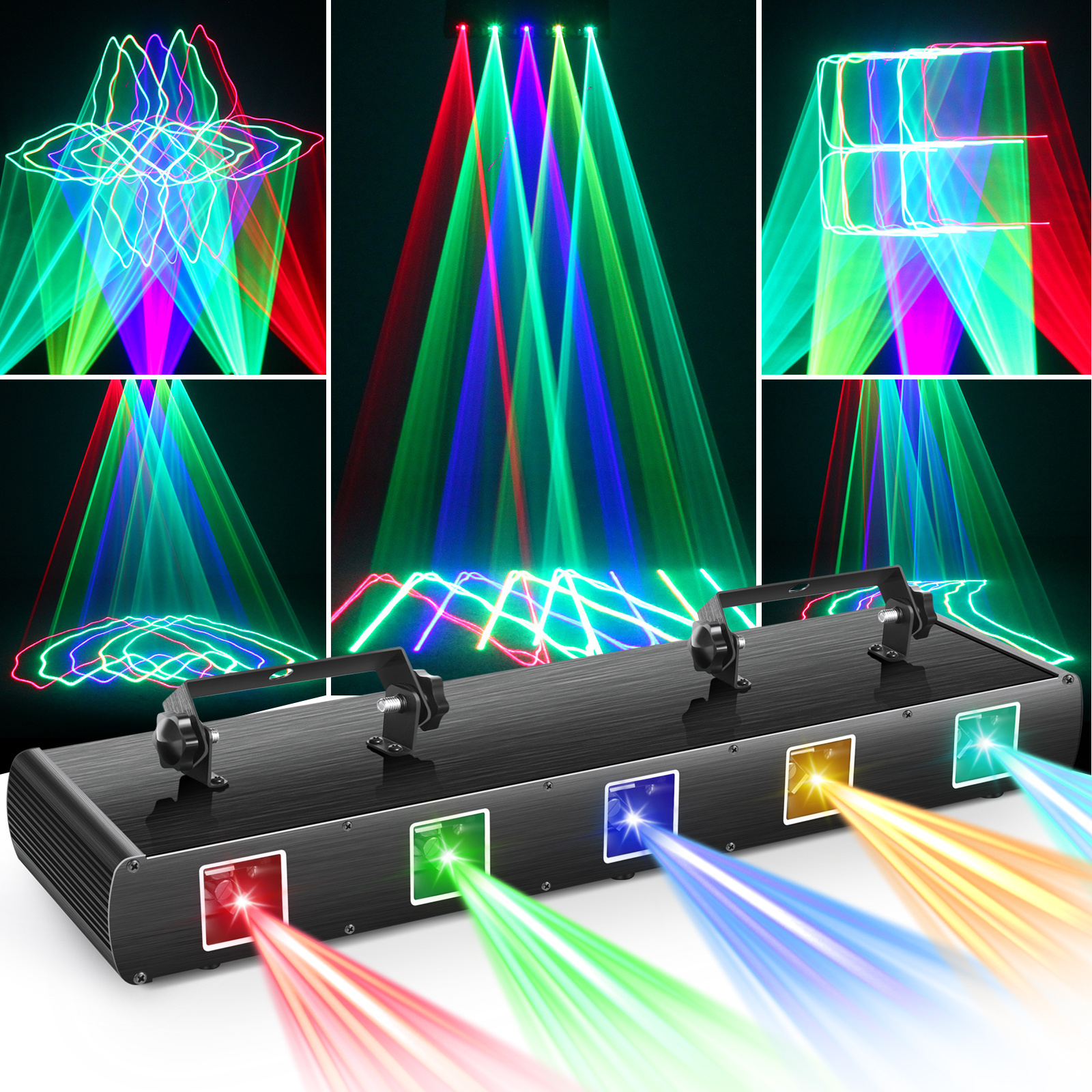 U`King 30W RGB Y Five Holes Patterns Laser Lights For Bar KTV Party Disco LED Laser Effect Light