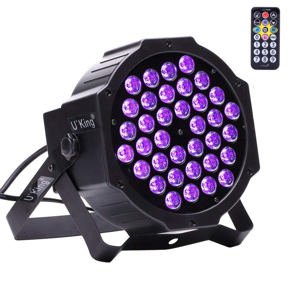 U`King Hot Sales 36LED UV Par Light by Remote Black Lights