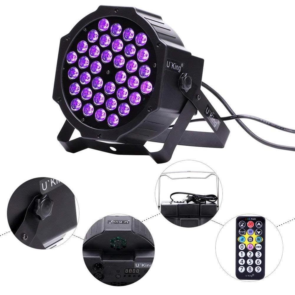 U`King Hot Sales 36LED UV Par Light by Remote Black Lights