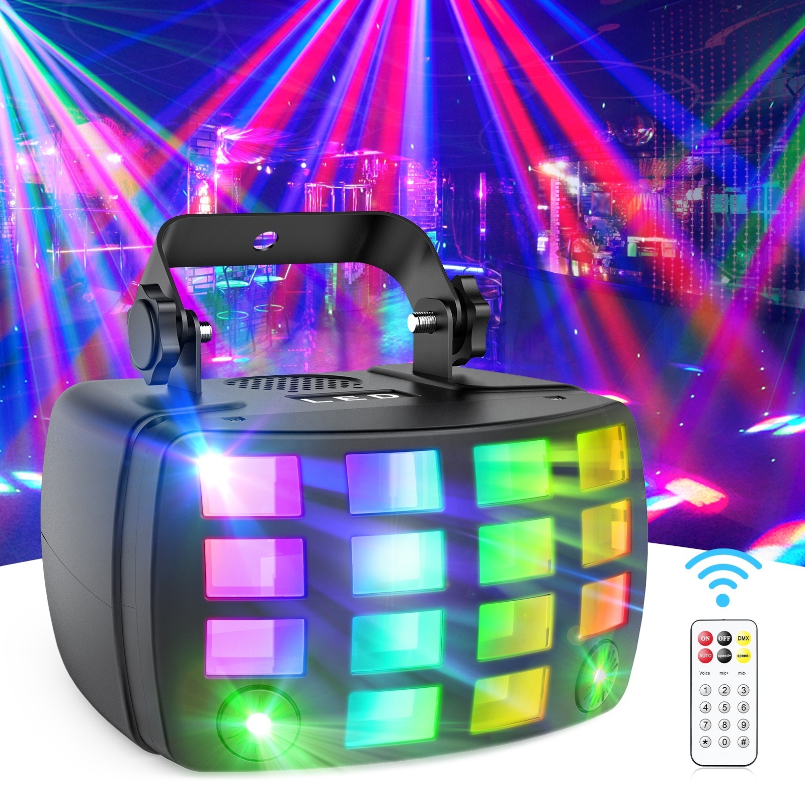 U`King 30W Led Strobe Stage Light With Remote Control Green Laser Lamp Lazer For Disco Dj Party Show Ktv Laser Light