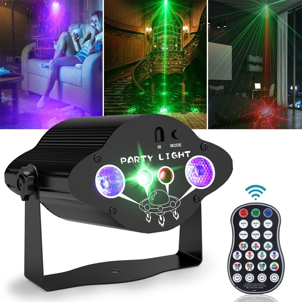 RGB 3 IN 1 And UV Portable Mini Laser LED Sterren DMX Effect Projection Light