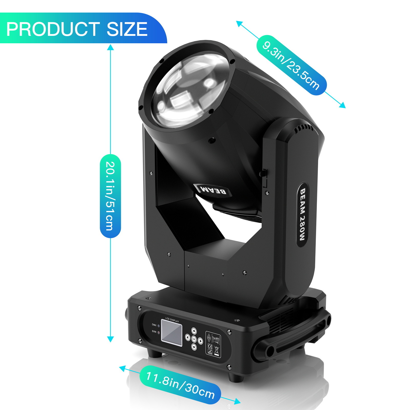 High Brightness Rainbow Lighting Effect 10R Moving Head Light beam spot 280W Stage Lights