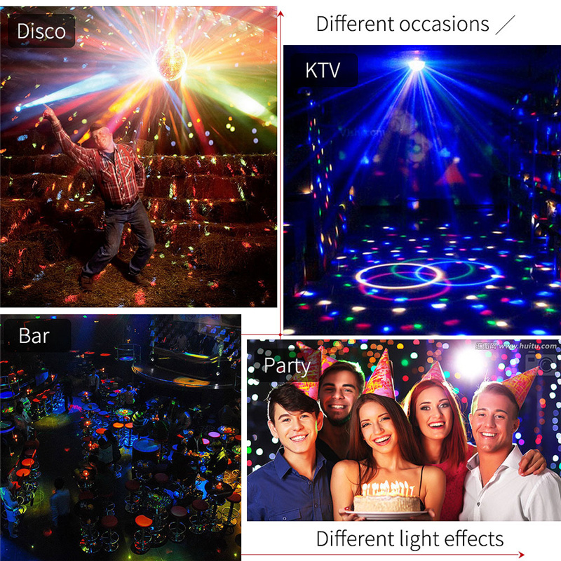 U`King 10W LED Mini DJ Ball Night Lamp USB Disco Lights With Music Speaker for home disco stage light