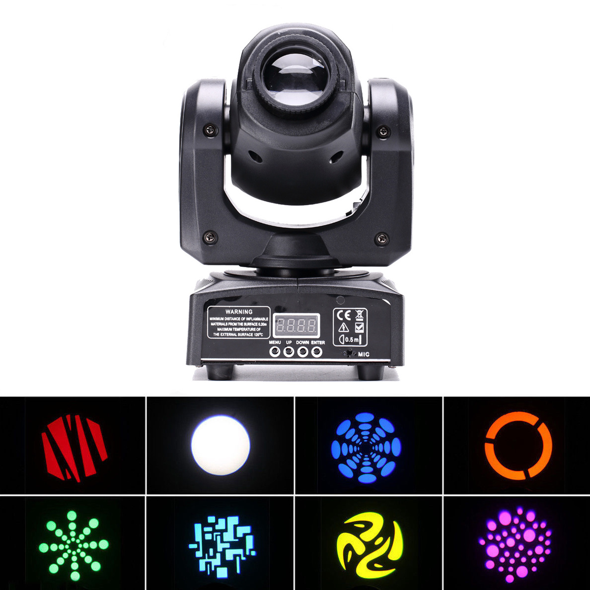 U`King Hot Sales head moving 25W RGBW 4 IN 1 LED Moving Heads 8 Gobos 8 Patterns Spotlight heads moving light LED Stage Lights