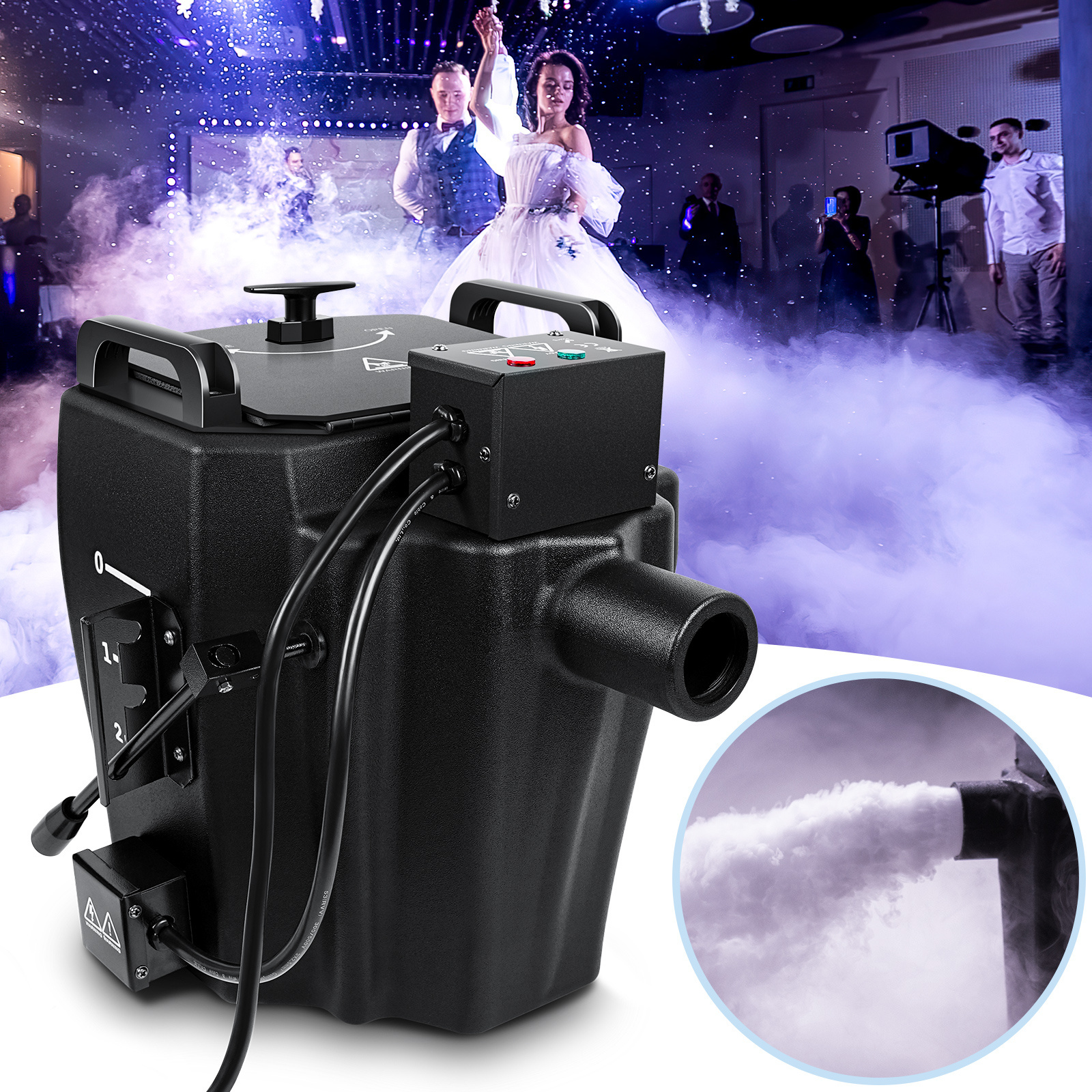 U`King Dj Equipment 3500W Dry Ice Machine Low Ground Fog Machine For Stage Fogger Effect Party Wedding Smoke Machine