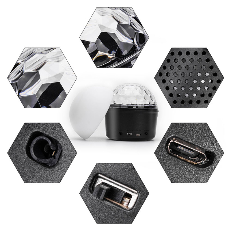 U`King 10W LED Mini DJ Ball Night Lamp USB Disco Lights With Music Speaker for home disco stage light