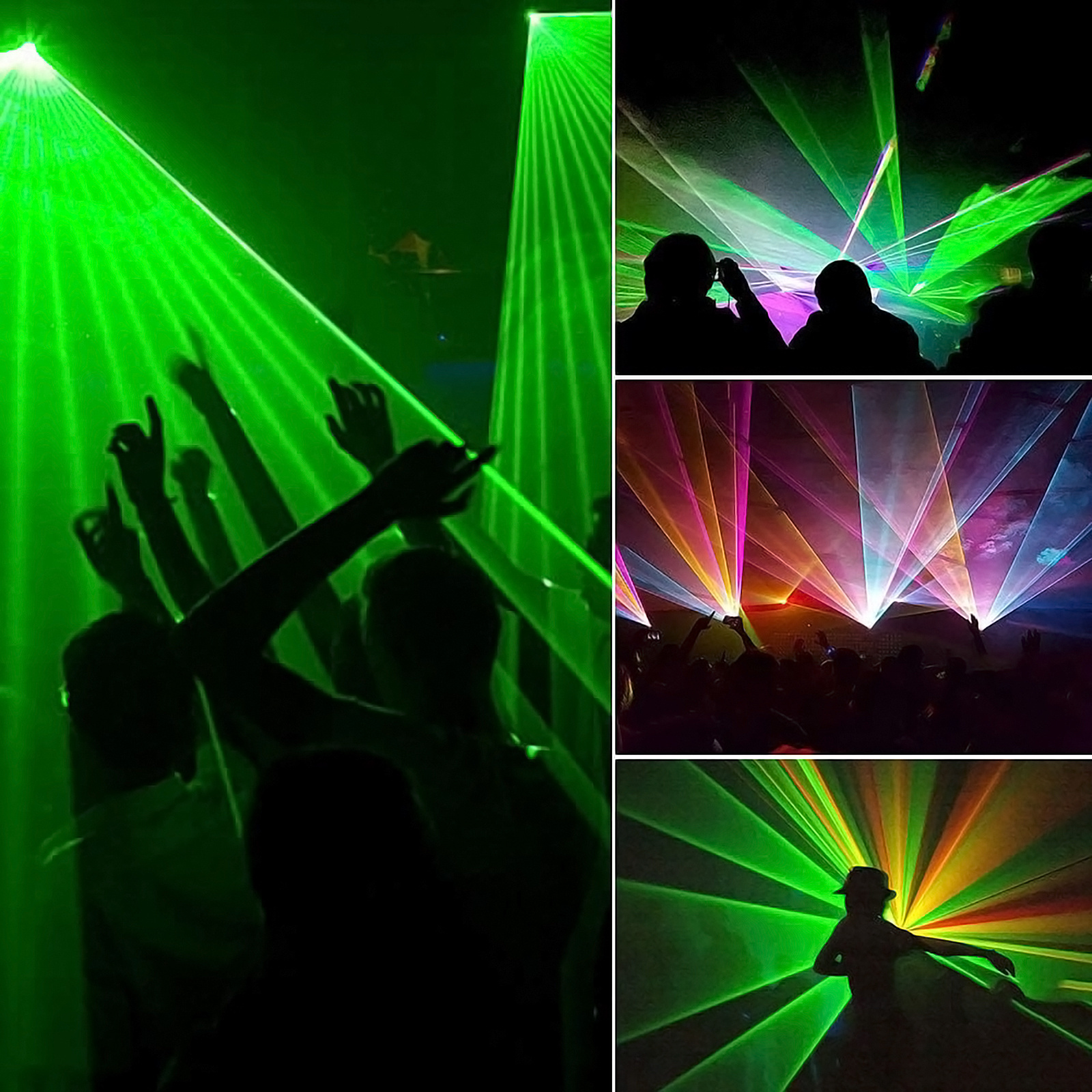 U`King RGB Y 4 Beam Moving Head Strobe Light LED Disco Laser Stage Lights