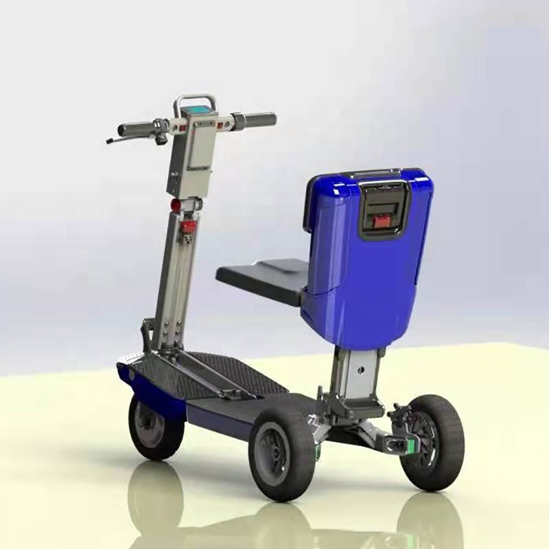 Drop Shipping ZiYuan Tricycle Adult pedal folding mobility Three wheel electric scooter for adults for Elderly Disabled